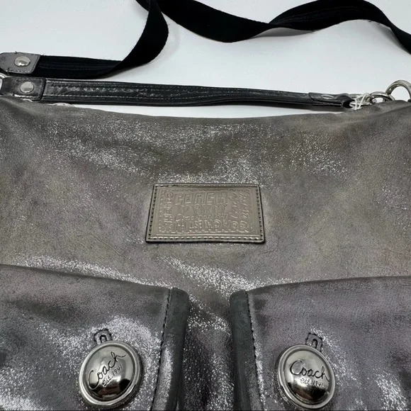 Coach Tabby Shoulder Metallic Silver Coach Purse 楽天市場
